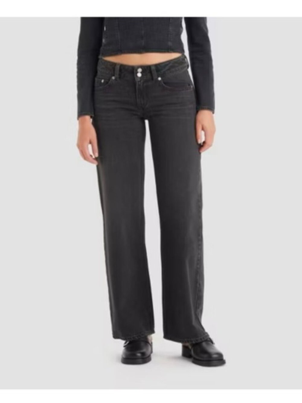 Levi's Women's Black Wide Leg Flare Jeans
